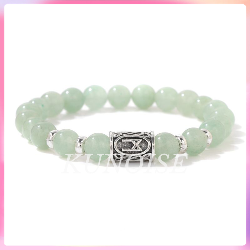 KUNOISE สร้อยข้อมือสไตล์นอร์ดิกโบราณ ประดับด้วยลูกปัดลายสัญลักษณ์เรขาคณิต เหมาะสำหรับผู้ชายและผู้หญิง ราคา 42 บาท*ส่งฟรี