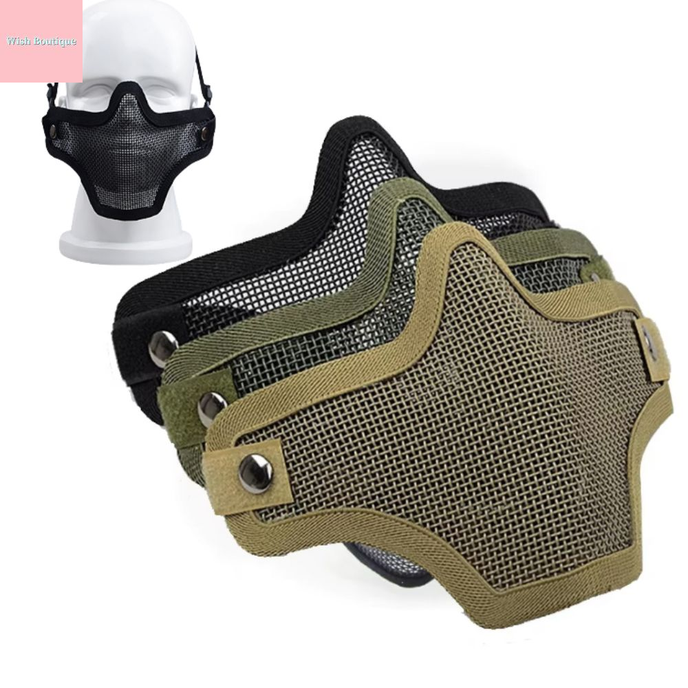 WISH BOUTIQUE Thép Carbon  nạ dây nửa  Khoảnh khắc bảo vệ Có thể điều chỉnh  nạ kim loại Thoáng khí Thoải mái  nạ lưới thép Thể thao ngoài trời