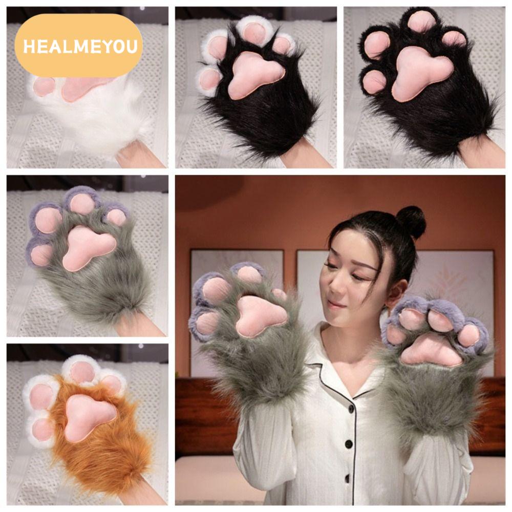 HEALMEYOU ขนฟู ถุงมือคอสเพลย์ ชุดฟูร์สูทคิกูรูมิ การ์ตูน ถุงมือตุ๊กตาแมว แฟชั่น หนาขึ้น พร็อพคอสเพลย์ ของขวัญ ราคา 167 บาท*ส่งฟรี