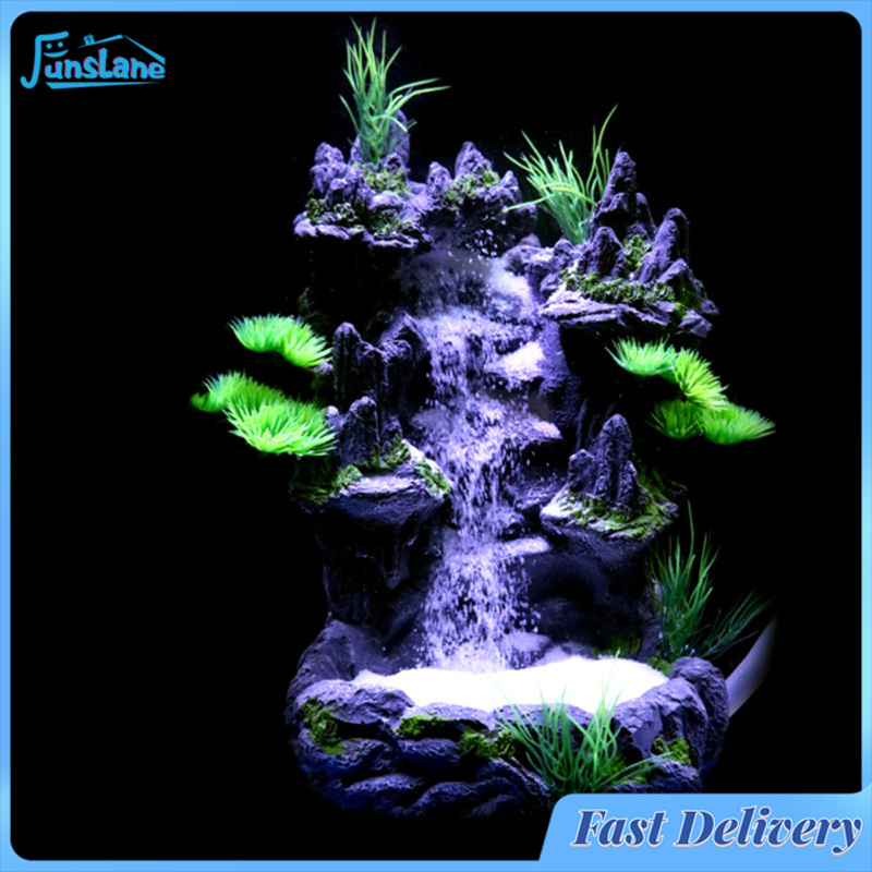 FunsLane Fish Tank Rockery Landscape Ornament Aquarium Resin Waterfall Rockery Decoration Fish Tank Mountain Waterfall Landscape ราคา 791 บาท*ส่งฟรี