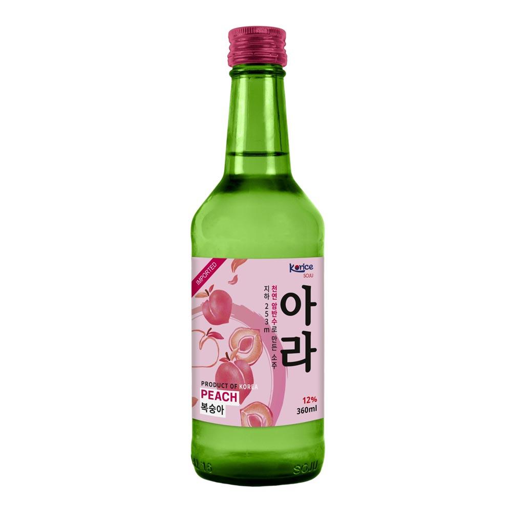 [Co.op Online] - Rượu Soju Korice hương đào 12% – 360ml