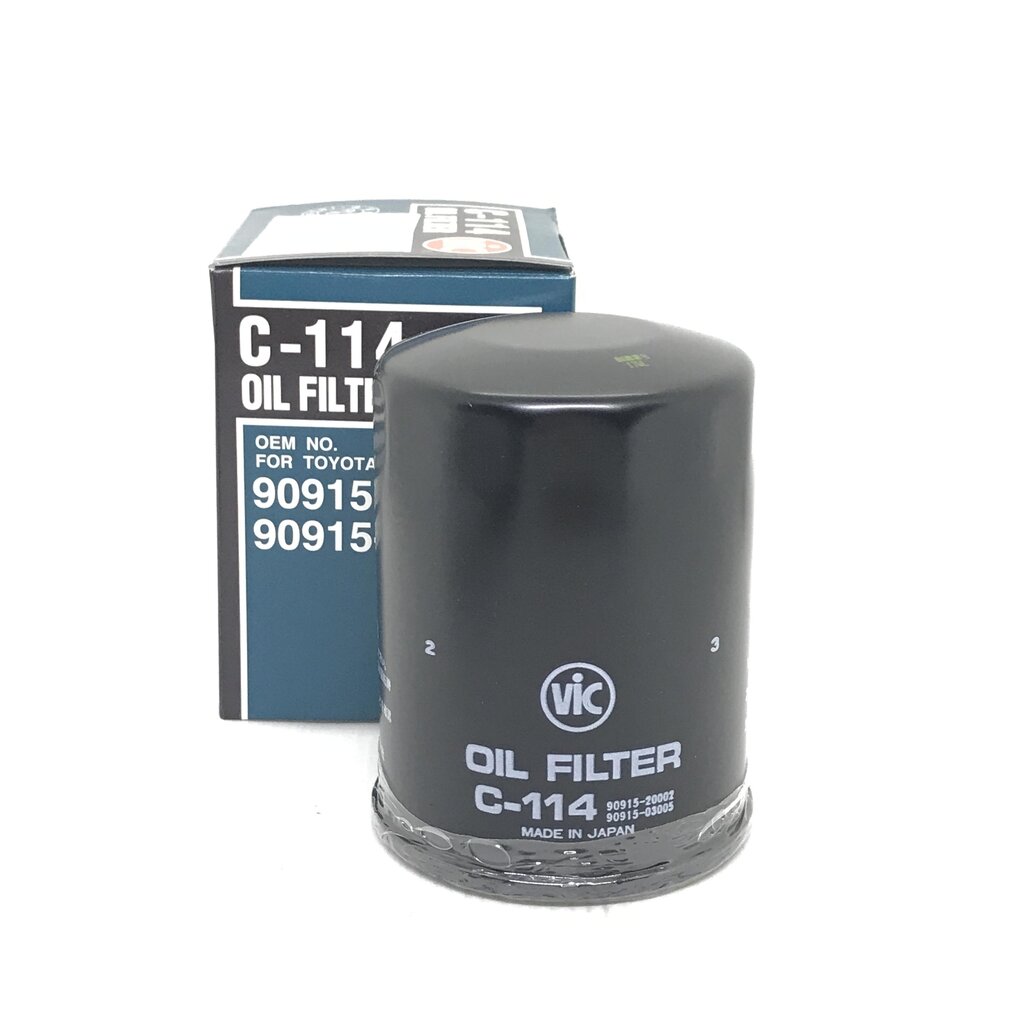 กรองเครื่อง ไส้ กรอง น้ำมันเครื่อง ไส้กรองน้ำมันเครื่อง MAZDA / FORD BT50 / Toyota Land Cruiser Lexus 400 / 430 ยี่ห้อ VIC เบอร์ C-114 / 90915-20002 / 90915-03005 ราคา 164 บาท*ส่งฟรี