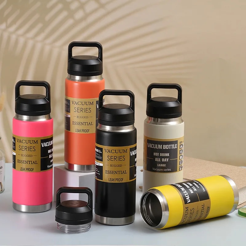 Bình giữ nhiệt 304 chai nước thép không gỉ với xử lý mountainee nồi thể thao ngoài trời Vòng Tumbler cách nhiệt
