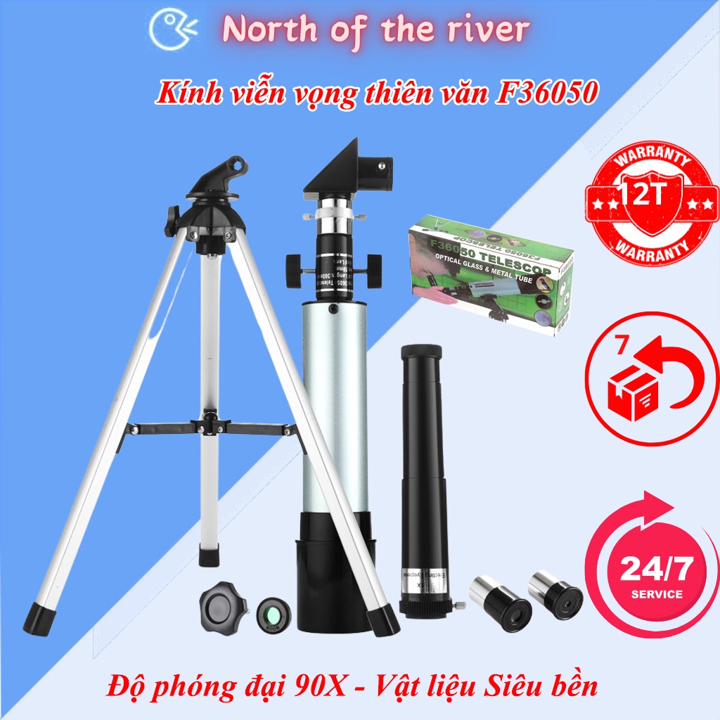 Kính thiên văn Corisu F36050 phóng đại tối đa 90 lần, kính viễn vọng trẻ em quan sát trời đêm