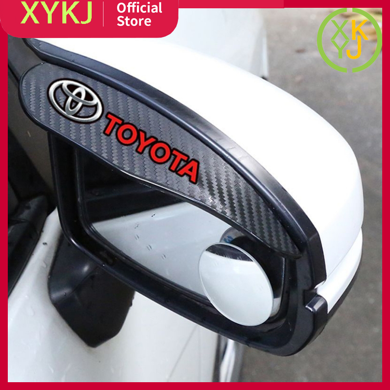 2Pcs/Set Pelindung Kaca Spion Mobil Emblem Untuk Toyota Dari Hujan Bahan PVC Carbon Talang Air Spion Mobil Harga 18,488 rupiah*Gratis Ongkir