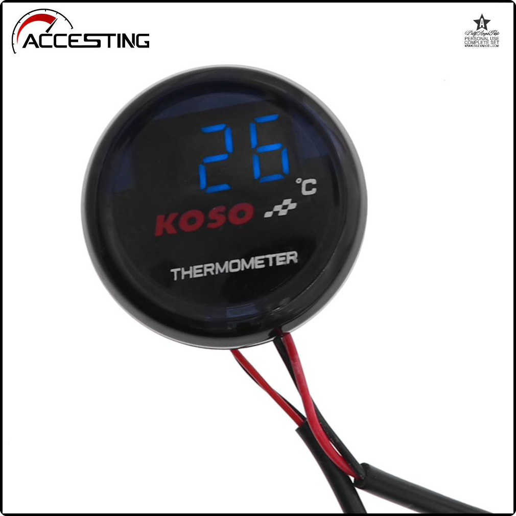 NORXI Water Temperature Gauge – Fahrenheit Digital Thermometer With 18mm Sensor For Motorcycles