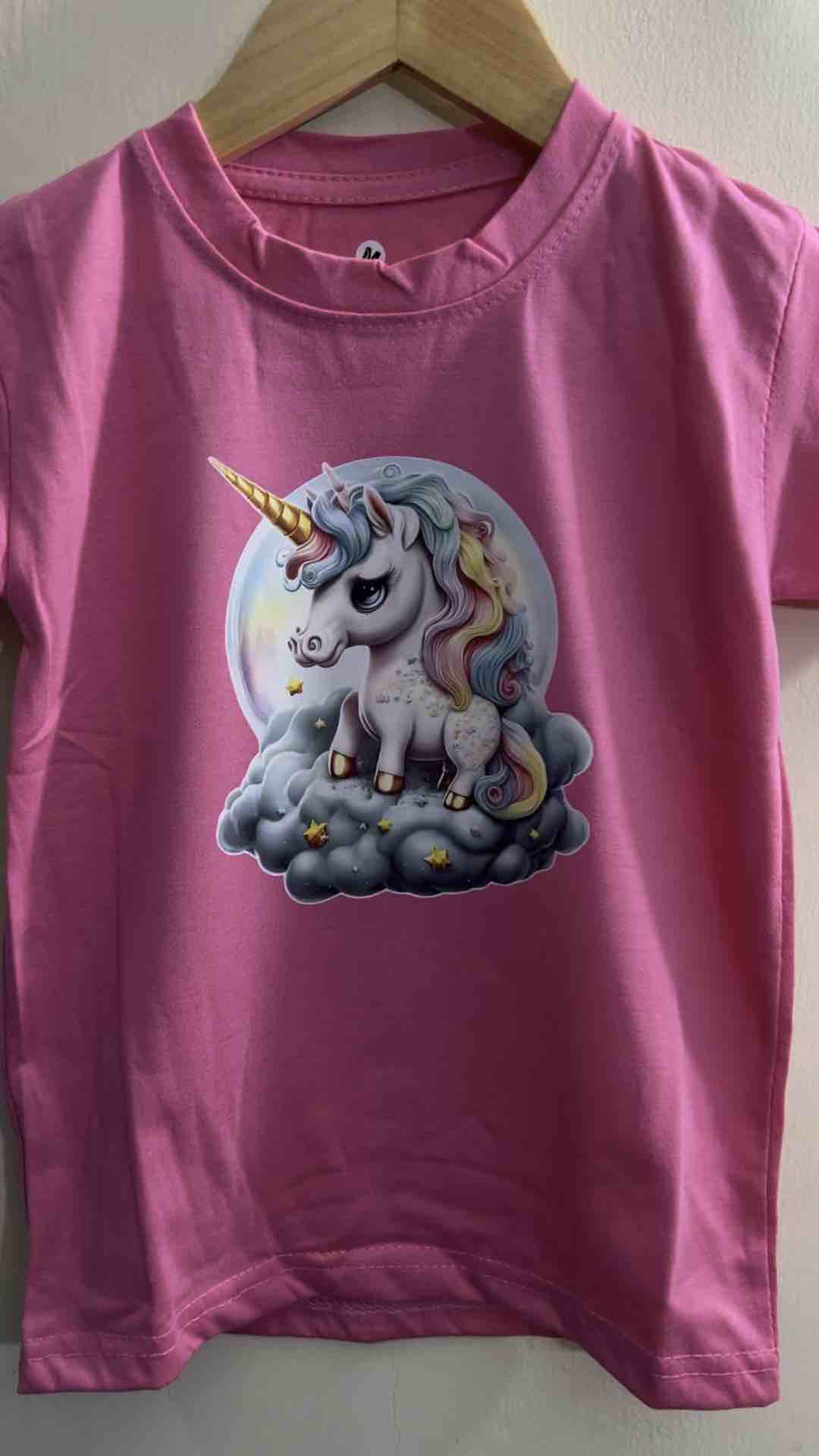 Tshirt kids kaos atasan oblong sablon karakter UNICORN anak perempuan usia 1-12tahun