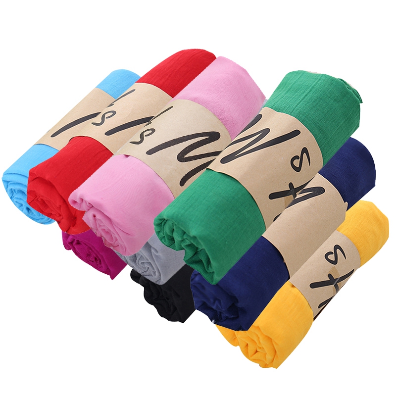 Solid Color Candy Color Cotton Headband Ladies Gift Beautiful Scarf Wild Shade Beach Towel Shawl