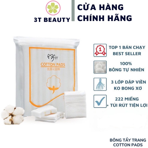 Bông tẩy trang cotton pads túi 222 miếng A119