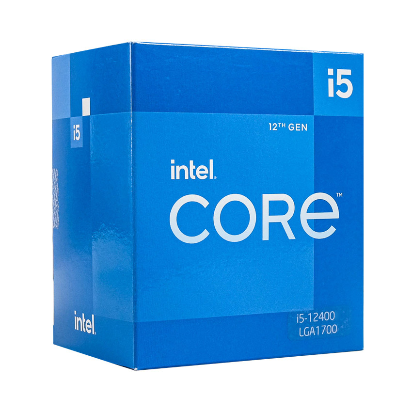 CPU Intel Core i5 12400 Box (LGA 1700/ Turbo 4.4GHz/ 6 Cores/ 12 Threads/ Cache 18MB) FULL BOX CHÍNH HÃNG