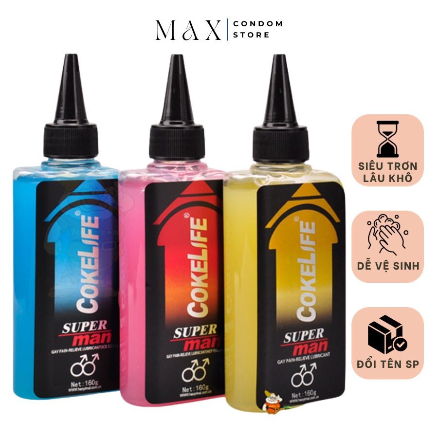  Gel bôi trơn hậu môn Cokelife Superman Anal gel bôi trơn tăng khoái cảm chai 85ml 
