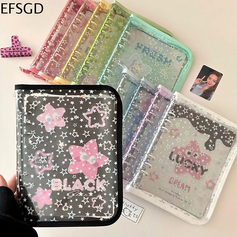 EFSGD Phong cách Hàn Quốc Bìa album ảnh Chất kết dính A5 PVC Ví đựng thẻ ảnh Văn phòng phẩm Đơn giản Túi đựng thẻ Bộ sưu tập thẻ ảnh