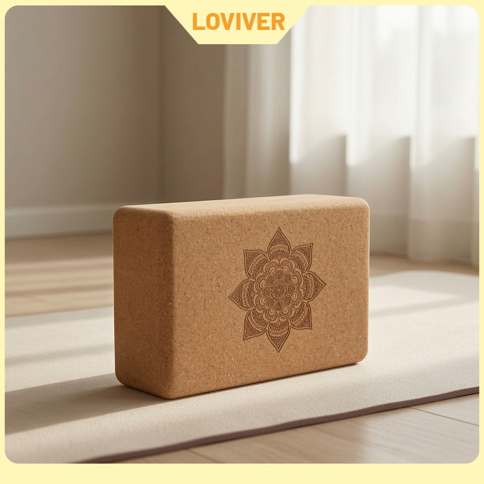 LOVIVER Supportive Cork Mind-Body Practice Block Rounded Edges Cork Block Textured Exercise Equipment Dense for Dancers ราคา 15,822 บาท*ส่งฟรี
