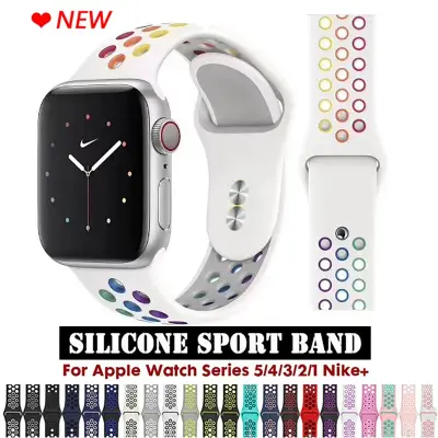 Replacement Strap For Apple Watch band 5 4 3 2 1 Band 38mm 40mm Silicone Bracelet 42mm 44mm Strap Rubber watch 4 3 2 Band Wristbands