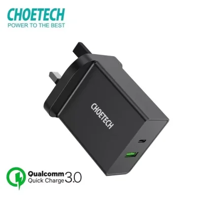 CHOETECH 18W Dual-ports USB-A + Type-C PD Quick Charge 3.0 Wall Charger