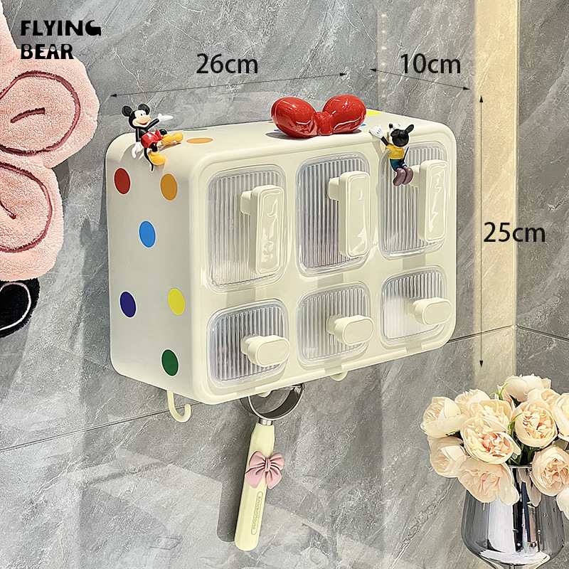 Hộp gia vị hình gấu bay đa năng kiểu ngăn kéo nhà bếp hộ gia đình hai lớp treo tường kín giá lưu trữ chống ẩm