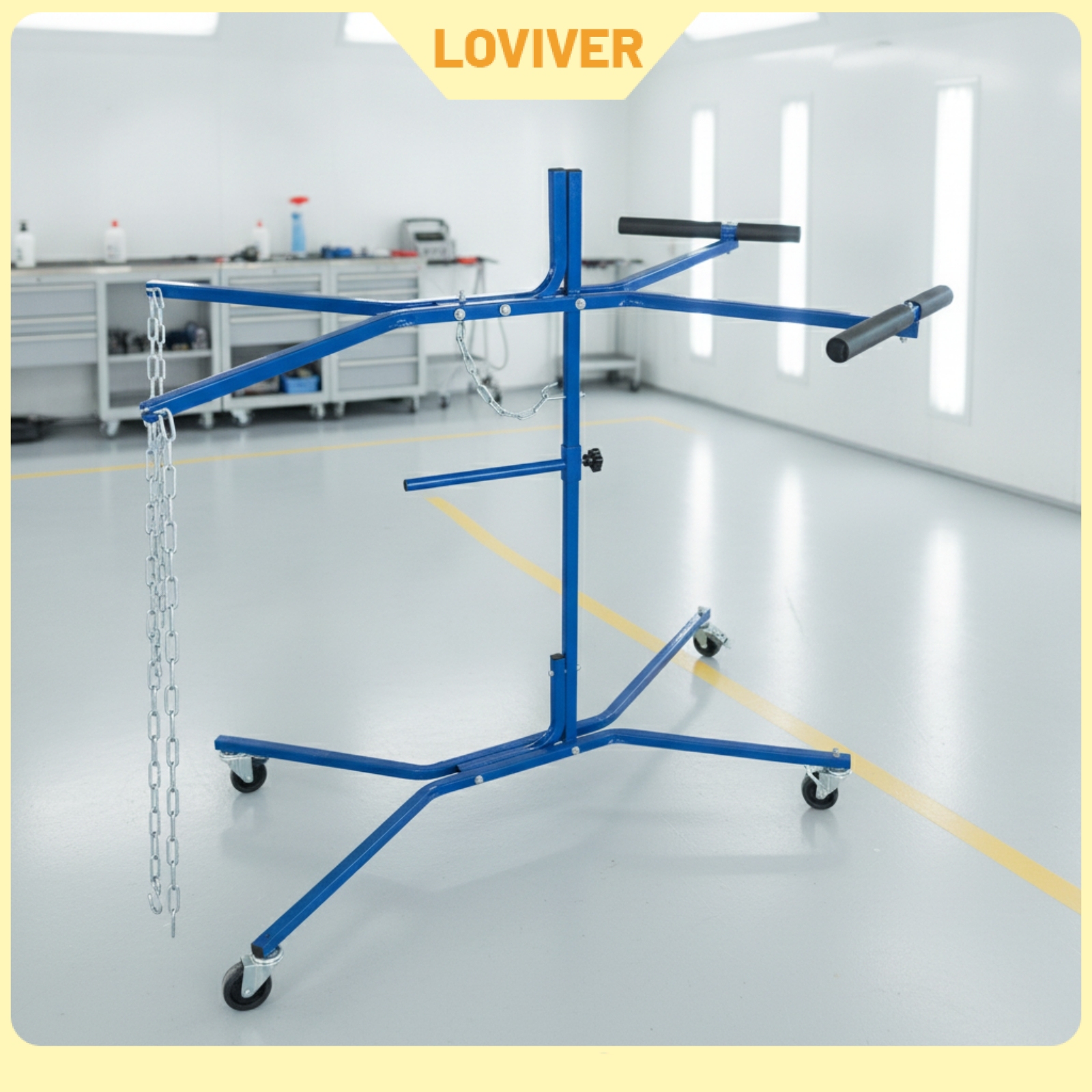 LOVIVER Adjustable Bumper Stand with Wheels Sturdy Bumper Repair Stand Mobile Rolling for Auto Body Technicians, Workshops ราคา 10,693 บาท*ส่งฟรี