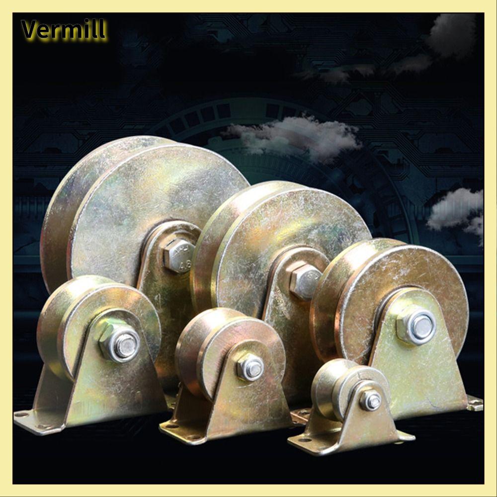 VERMILL 1Pcs Bánh xe theo dõi Ròng rọc vòng bi Mạ màu Hình chữ U/V/h Bánh xe cứng Đồ khí gia dụng Con lăn cửa trượt Dành cho máy công nghiệp Cổng cuốn đảo ngược