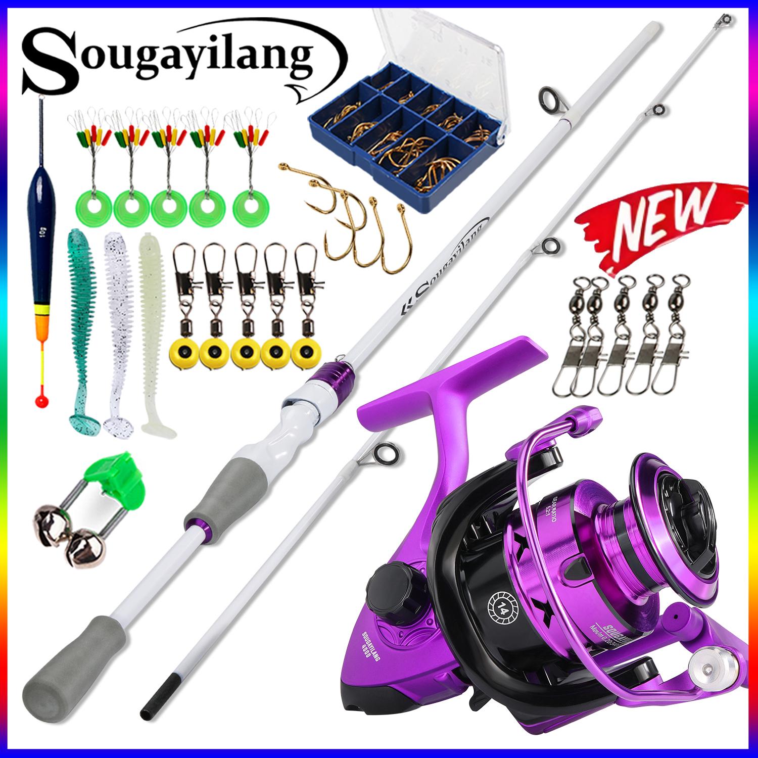 Souilang Fishing Rod Set Full Set 1.8m 1000-5000 Series Complete Set Fshing Rod and reel set