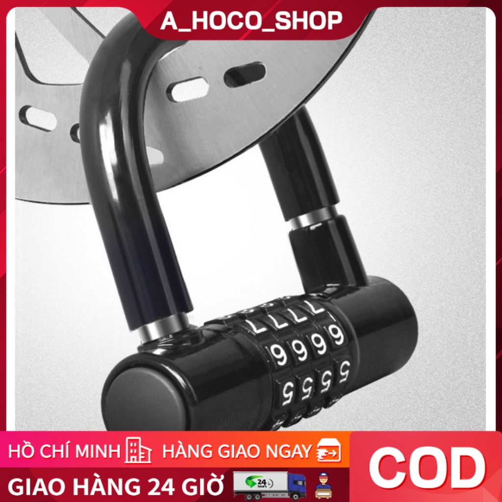 Ổ khoá số khoá 4 số chữ U HD loại an toàn chống trộm bảo mật cao có thể thay đổi mật mã SM