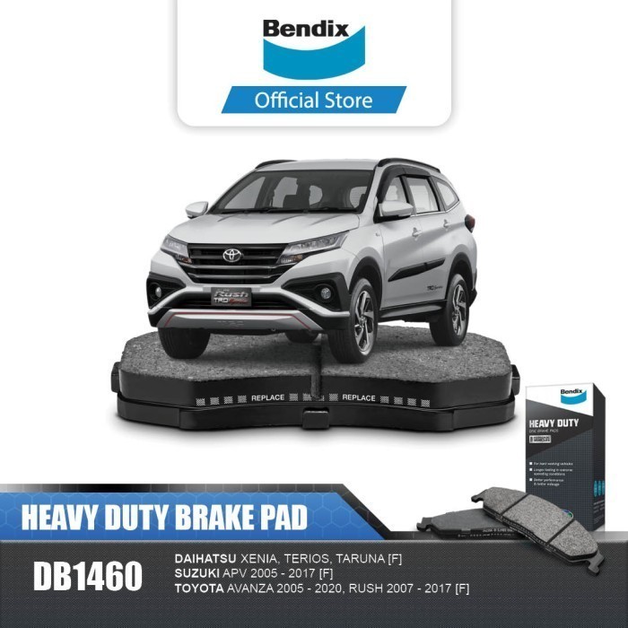 Bendix Kampas Rem Depan Brake Pad Mobil Toyota Rush 2007-2017 DB1460HD Giá 250,800 Đồng*Miễn phí vận chuyển
