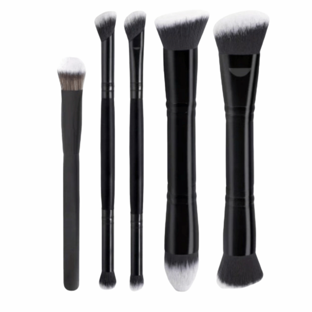 JOMEY 2/4/5Pcs Đỉnh phẳng Cọ trang điểm hai đầu Lông bàn chải mềm Đầu nghiêng Bộ cọ trang điểm Cọ tán phấn Đa chức năng Bộ cọ trang điểm nền Trang điểm cho người mới bắt đầu - 6