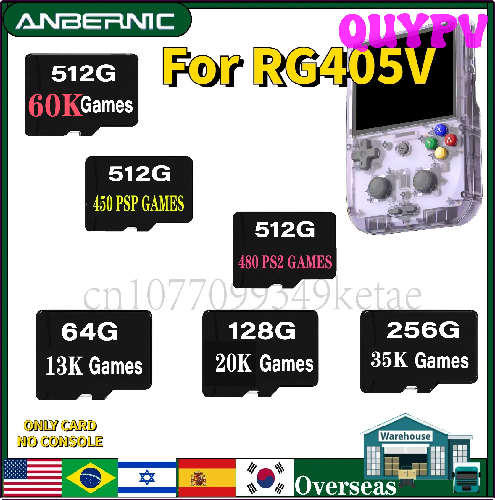 QUYPV ANBERNIC RG405V Handheld Game Console TF Card Preloaded Game for Handheld Game 512G Built in 75000 Games Open Source System APITV ราคา  1,348 บาท*ส่งฟรี