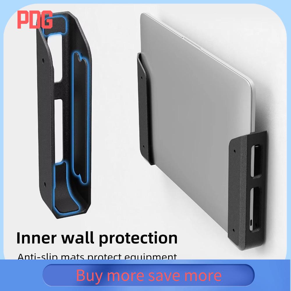 PDG 2Pcs Có thể điều chỉnh Giá đỡ laptop Giá treo tường Tiết kiệm không gian Giá đỡ máy tính xách tay Đa năng với miếng bảo vệ chống trầy xước Giá đỡ dưới bàn