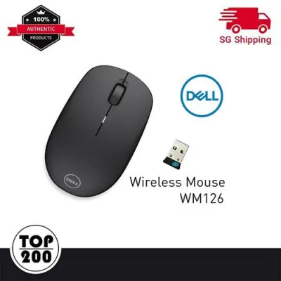 [Free Delivery] [Local Stock] Dell Wireless Mouse WM126 - BLACK 2.4Ghz Wireless 1000Dpi Optical USB Mouse Ergonomic Gaming Laptop PC Computer Mice