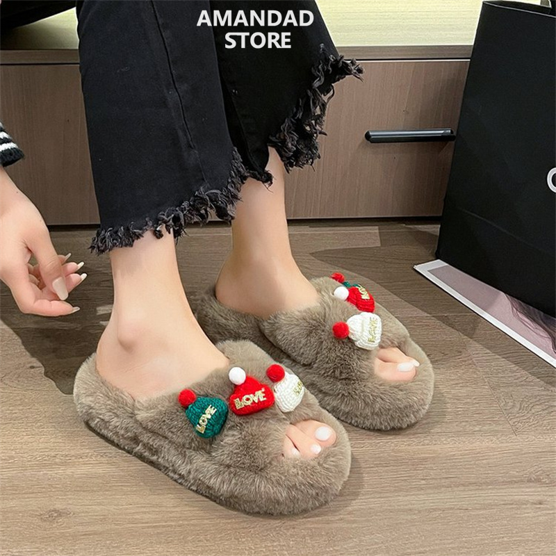 QiaoYiLuo Indoor slippers, plush comfortable slippers