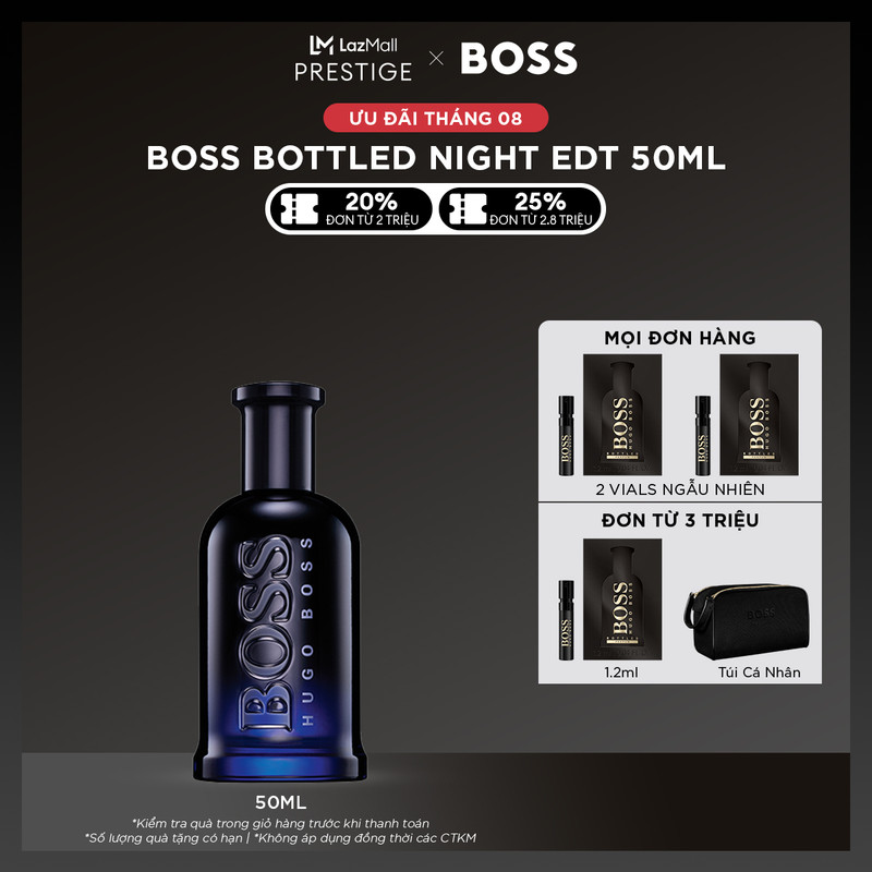 Nước hoa nam boss bottled night edt 50ml