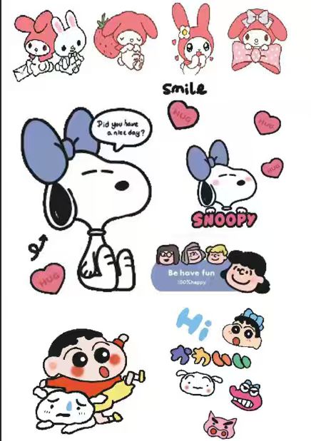 【พร้อมจัดส่ง】สติ๊กเกอร์การ์ตูน สติกเกอร์Diy สติกเกอร์น่ารัก นำกลับมาใช้ใหม่ได สติ๊กเกอร์ บางเบา