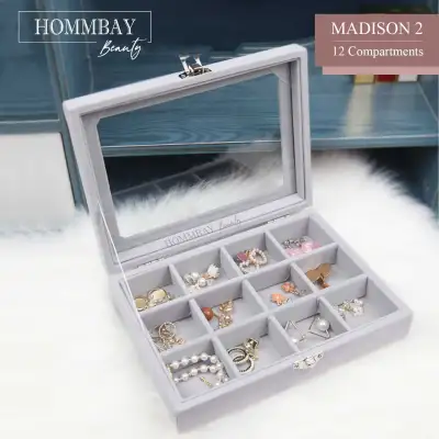 [HOMMBAY Beauty] MADISON Jewellery Jewelry Tray Storage Display Box Organizer Organiser Rings Earrings Bracelets Velvet Container