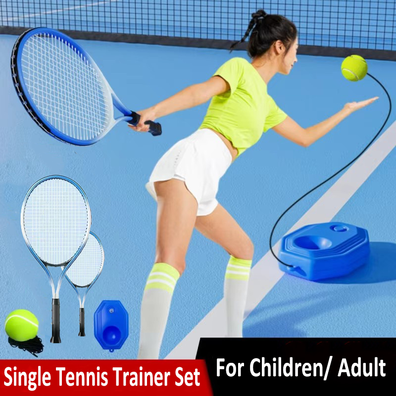 Beginner Tennis Racket Set with Rebound Trainer - Kids/Adults