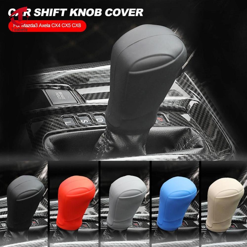 Teabelle 本地Silicone Car Case Gear Head Shift Collars Shift Knob Grips Cover Shift Lever Decoration Cover Accessories For Mazda3 Axela CX4 CX5 CX8 ราคา 38 บาท*ส่งฟรี