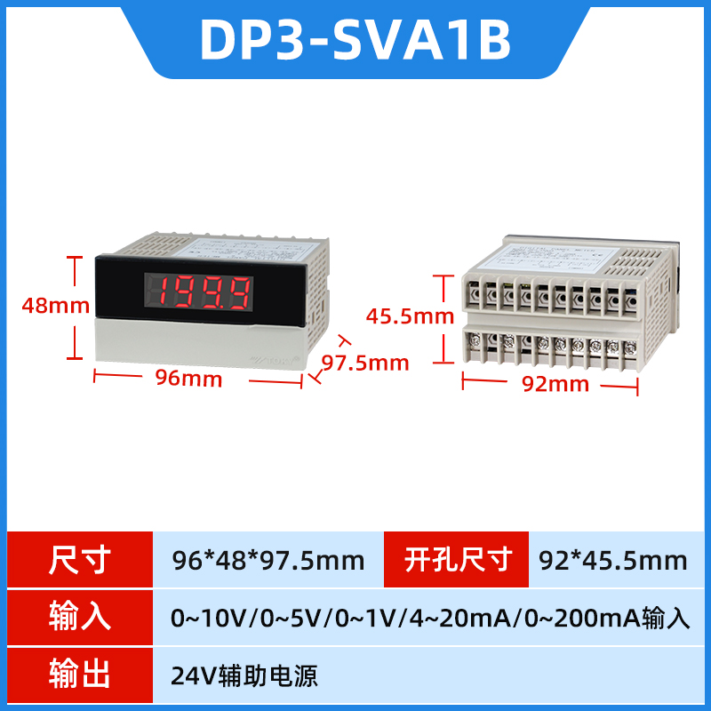 Đồng Hồ Đo Tốc Độ/Tuyến Tính DP3-SVA1B | Tùy Chọn Khác DP3-SVA1B/A - TOKY | 0-10V | Cảm Biến Chuyển Đổi Tín Hiệu | Chính Xác, Bền Bỉ