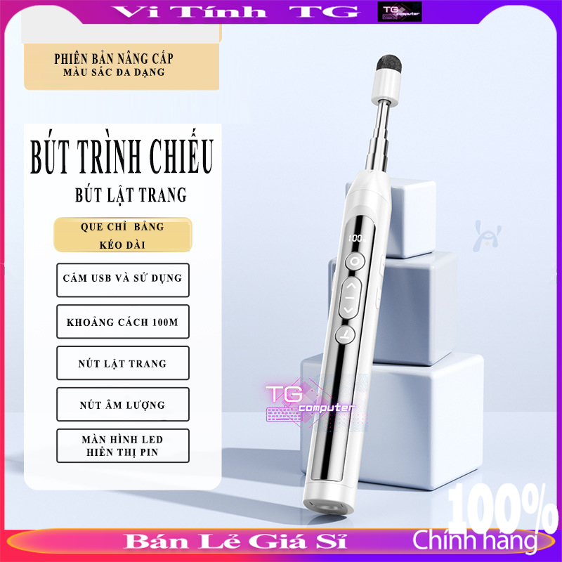 Bút Trình Chiếu Điều Khiển Slides - có màn hình LED Bút Laser dùng để thuyết trình giảng dạy họp hội loại cao cấp