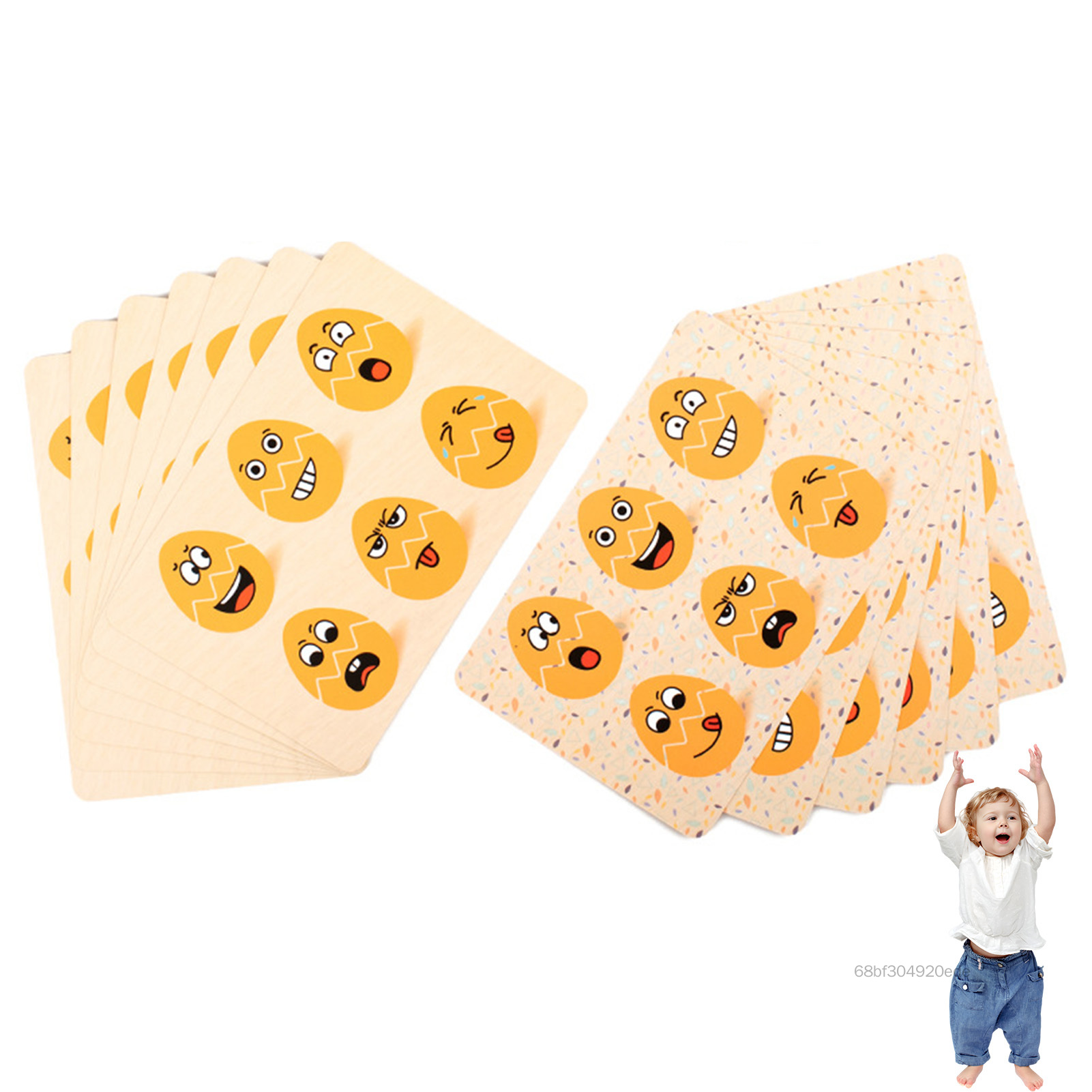 Biểu cảm bằng gỗ phù hợp với các câu đố khối tập trung đào tạo đồ chơi tương tác giữa cha mẹ và con cái cho trẻ em FD-VN