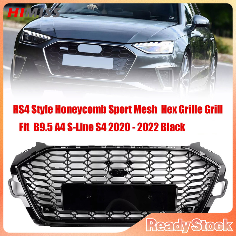 Honeycomb Mesh Front Bumper Hood Grille Compatible For A4L RS4 2020-2022 European Version 8W0853651D Center Auto Grill Grille Covers Replacement Parts ราคา 5,378 บาท*ส่งฟรี