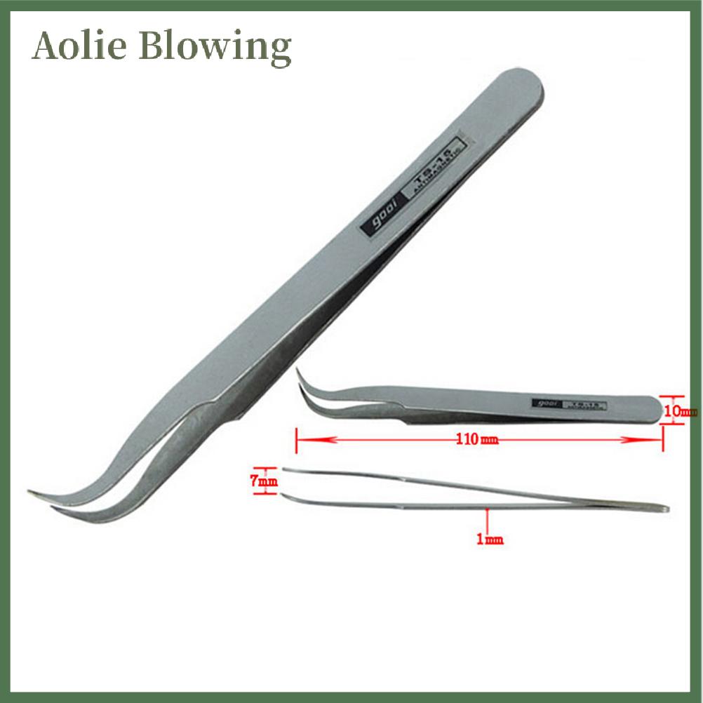 Aolie 1 chiếc nhíp thép không gỉ chống từ tính Bộ dụng cụ kẹp tinh xảo dụng cụ thợ kim hoàn 1 Bộ nhíp inox chống tĩnh điện chuyên nghiệp dụng cụ bảo trì mới 1 chiếc nhíp thép không gỉ chống tĩnh điện chuyên nghiệp mới dụng cụ bảo trì TS10-15 1 chiếc nhíp