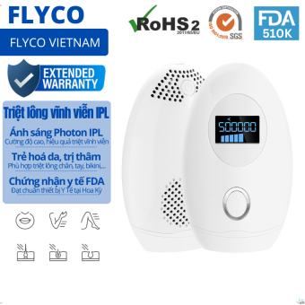 Máy Triệt Lông Vĩnh Viễn Laser IPL Photon Tích Hợp Trẻ Hóa Da Thế Hệ Mới 2023 FLYCO - Đạt Chứng Chỉ FDA Hoa Kỳ - Cao Cấp- Tẩy toàn thân cho nam nữ Thay thế kem cạo bikini tay chân cạo wax mini lạnh vùng nách vinh vien râu kín mặt tỉa