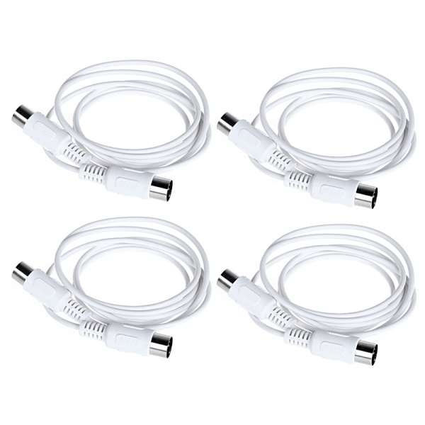 4X MIDI Extension Cable to Male 5 Pin 1.5/4.95FT High Quality 5 Pin Male to 5 Pin Male MIDI Extension Cable