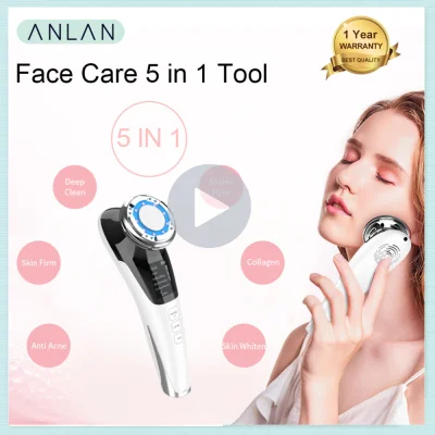 ANLAN Anti Wrinkle Anti Aging EMS Micro Current Face Massager Light Therapy Light Cold & Hot Compress Face Care Firming Tool