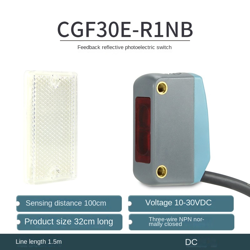 Cảm Biến Quang Điện CGF30E R1NB CNTD - tùy chọn Phản Xạ Khuếch Tán, 3 Dây Thường Mở, Đóng NPN/PNP, D30/T5/R1, Điều Khiển Tự Động Nhỏ Gọn
