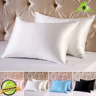 Satin Pillow Case Artificial Silk Pillow Case Cover Satin Bed Pillows Cases Pillowcases Soft for Hair Luxury Throw Pillow Case Brand New Queen Size Silk Satin Pillowcase Multipl