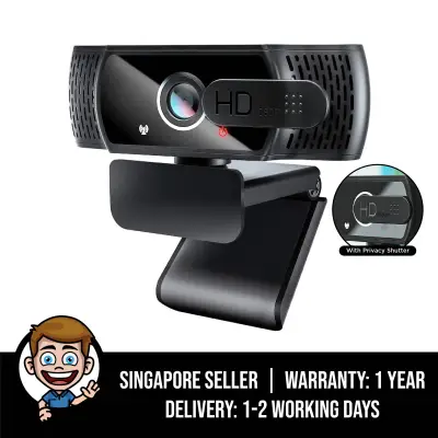 C900 Webcam with Microphone & Privacy Cover, 1080P HD Streaming USB Computer Webcam, Webcam [Plug and Play] for PC Video Conferencing, Calling, Gaming, Laptop, Desktop, YouTube, FaceTime