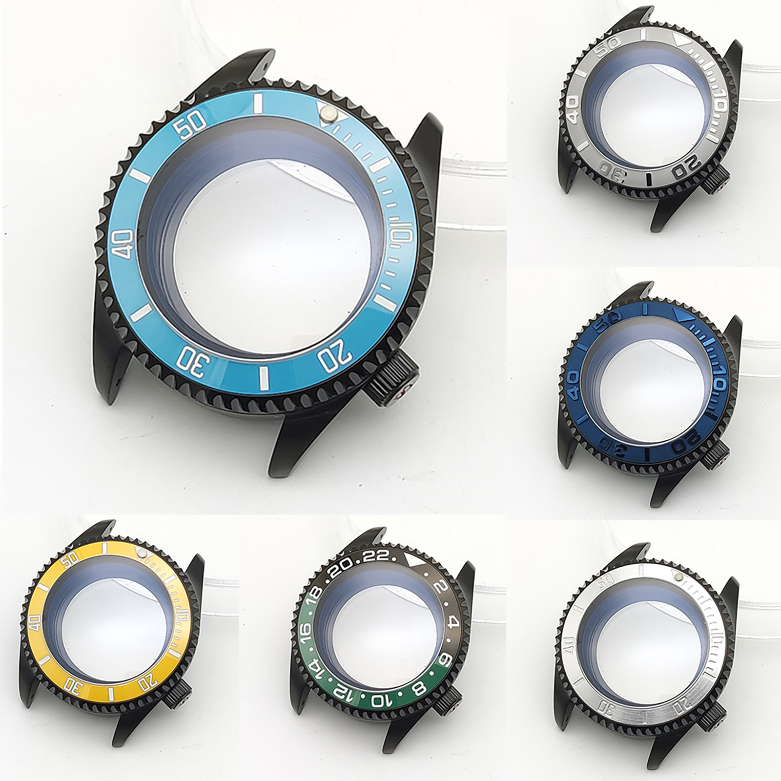 42MM Watch Case SK007 Sapphire Glass Steel Case Watch Accessories for NH35/36 movement