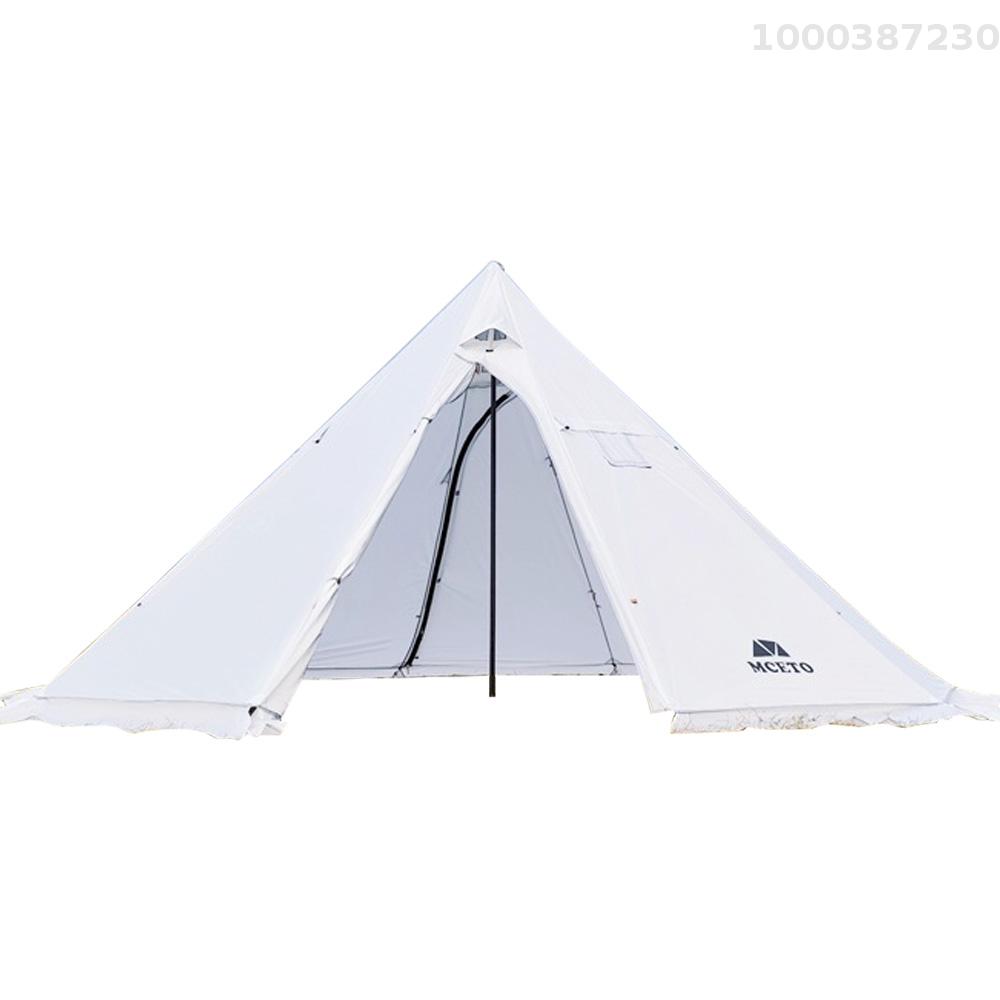 【100% Authentic】Lixada 5-8 People Tipi Hot Tent with Stove Jack Camping Pyramid Teepee Tent for Camping Backpacking Hiking · v25