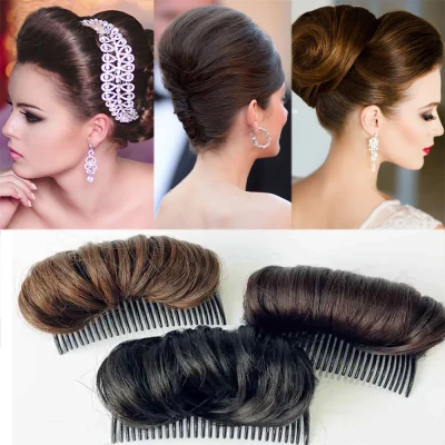 DIY Natural Hairpin Hair Fluffy Hair Extensions Synthetic False Hair Clip Hair Pad Hair Bun Princess Styling Tools
