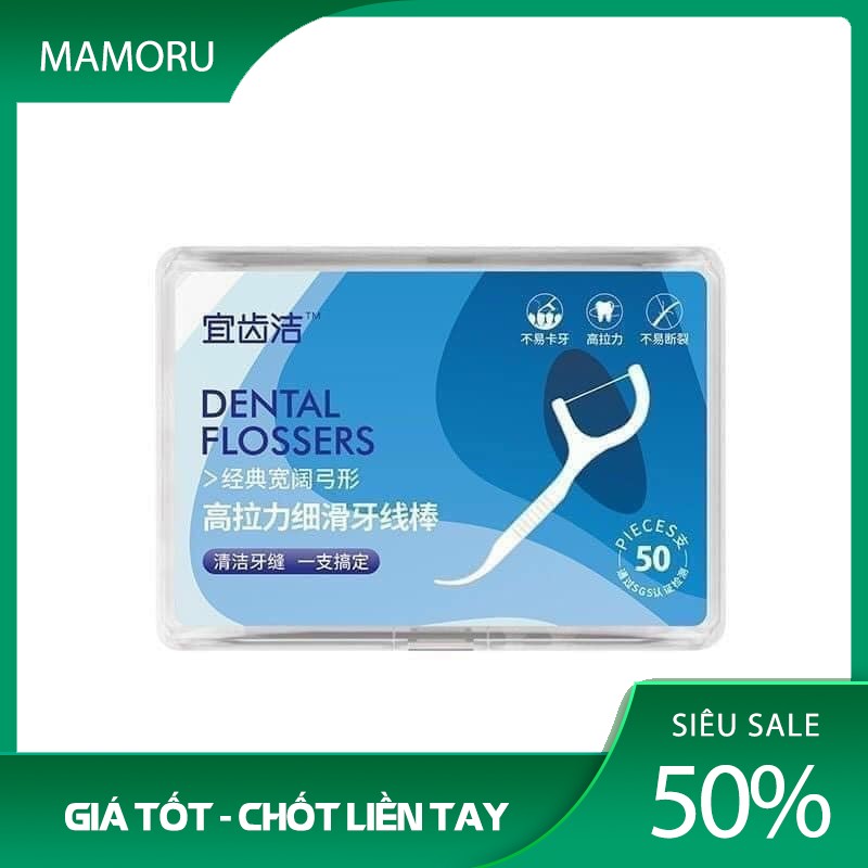 TĂM CHỈ NHA KHOA, sét 3 hộp, mỗi hộp 50 chiếc - MAMORU